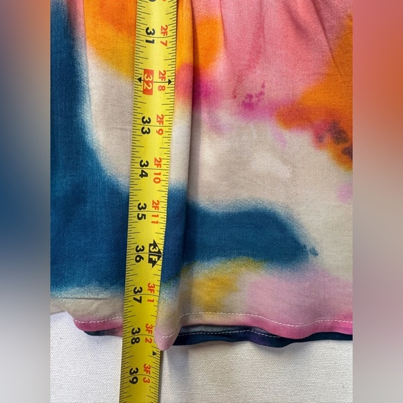 Caribbean Joe NWT tie dye ruffle hem tank dress size Large Beach Resortwear - Picture 6 of 11